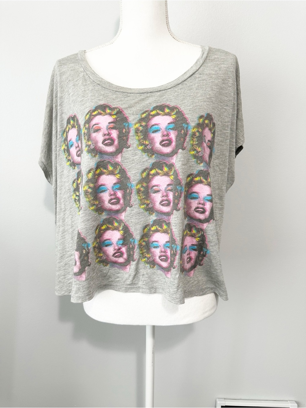 Marilyn Monroe Pop-Art Andy Warhol dolman sleeve short sleeve cropped top XXL